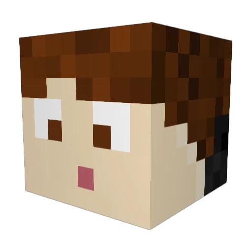 akaClaa Minecraft avatar head, 3D render