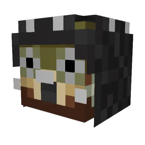 akaGanon Minecraft avatar head, 3D render