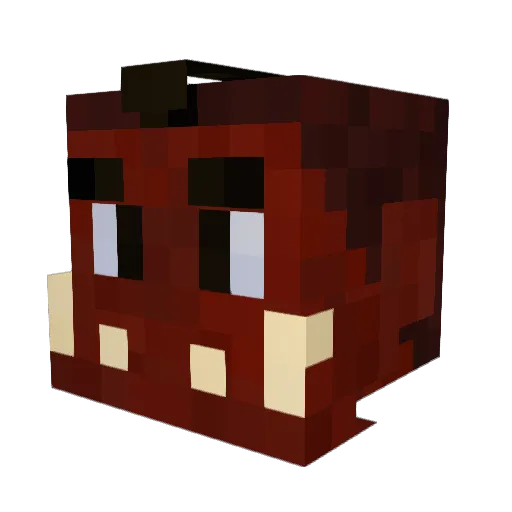 akaJulian Minecraft avatar head, 3D render