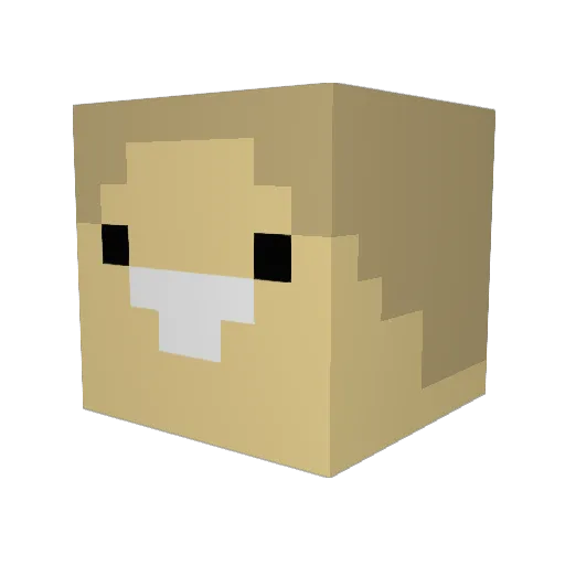akaOrigin Minecraft avatar head, 3D render
