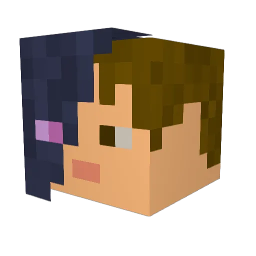 akaPhantomKid Minecraft avatar head, 3D render