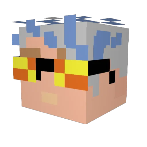 akaSanto Minecraft avatar head, 3D render
