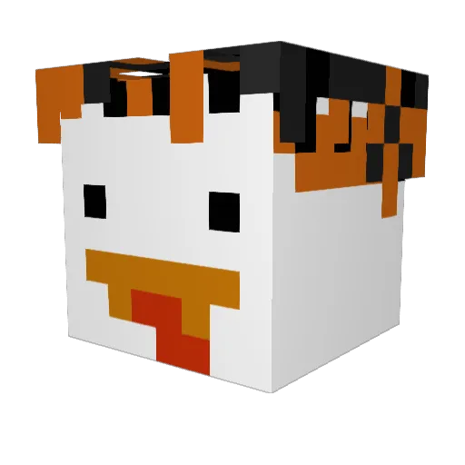 aka_bing Minecraft avatar head, 3D render