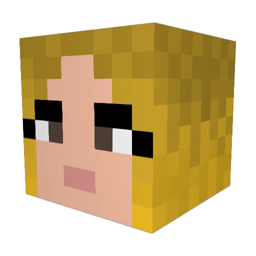aka_cj Minecraft avatar head, 3D render