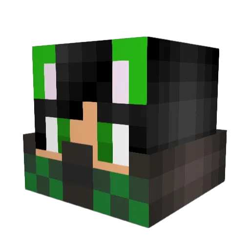 akacdog Minecraft avatar head, 3D render