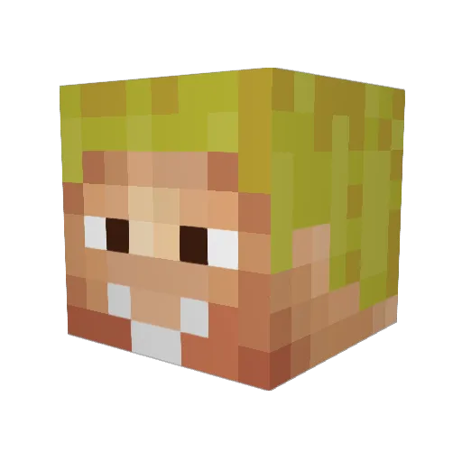 akacrafter Minecraft avatar head, 3D render