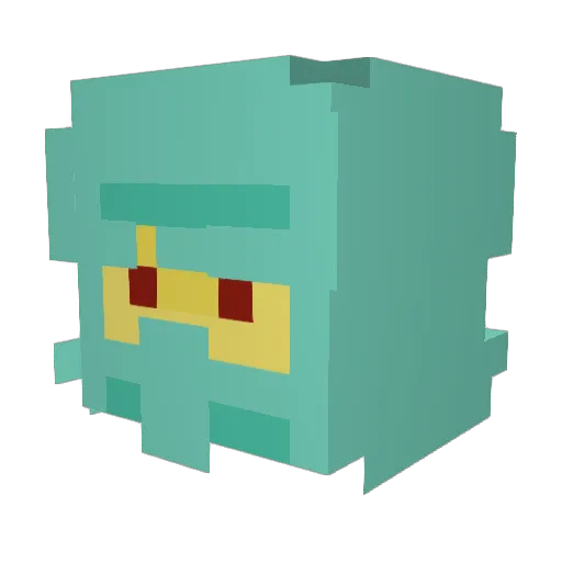 akadomi3000 Minecraft avatar head, 3D render