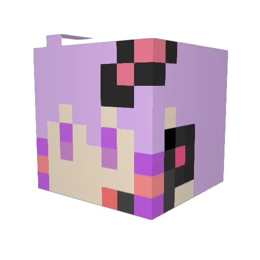akaikey Minecraft avatar head, 3D render