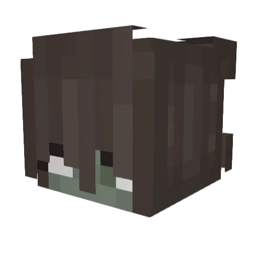 akakochan Minecraft avatar head, 3D render