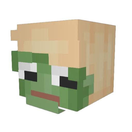 akamachiii Minecraft avatar head, 3D render
