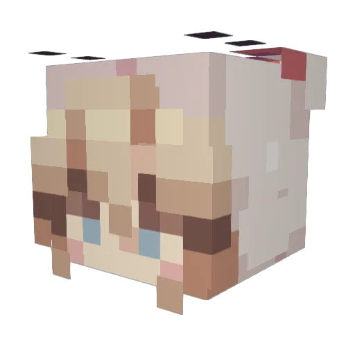 akamaci Minecraft avatar head, 3D render