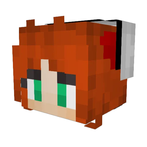 akamatz Minecraft avatar head, 3D render