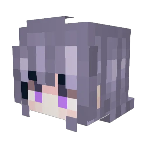 akame_chan Minecraft avatar head, 3D render