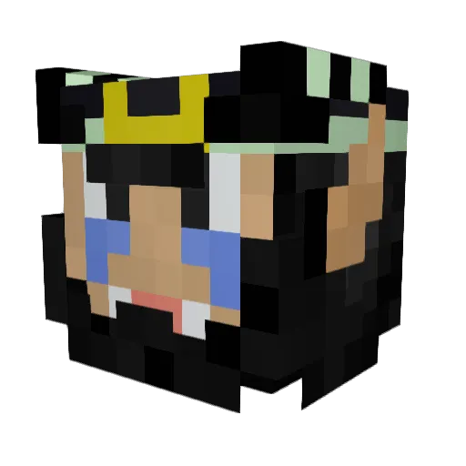 akamitsumi Minecraft avatar head, 3D render