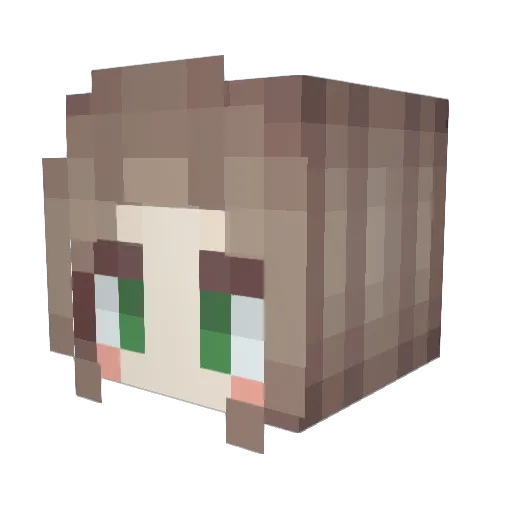 akamxn Minecraft avatar head, 3D render