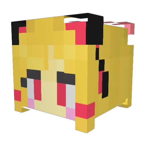 akanehimeosu Minecraft avatar head, 3D render