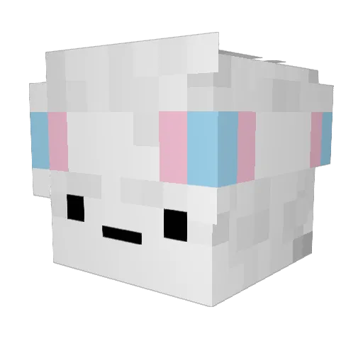 akanike Minecraft avatar head, 3D render
