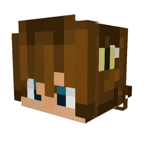 akaorii Minecraft avatar head, 3D render