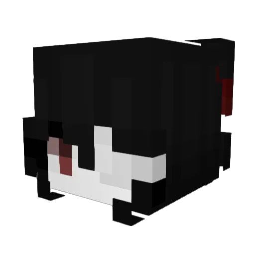 akasani Minecraft avatar head, 3D render