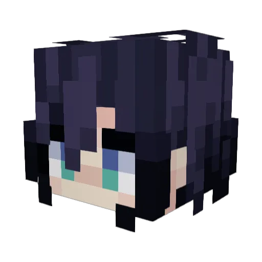 akathene Minecraft avatar head, 3D render