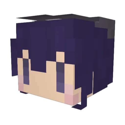 akatsukisuko Minecraft avatar head, 3D render