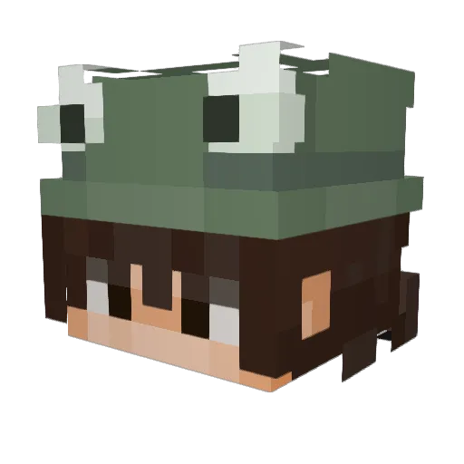 akaxgare Minecraft avatar head, 3D render