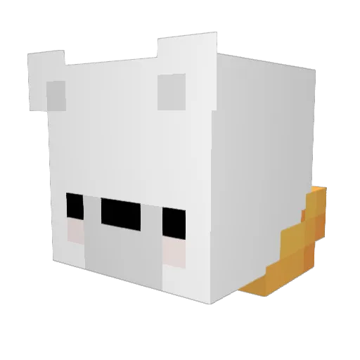 akazome_u Minecraft avatar head, 3D render
