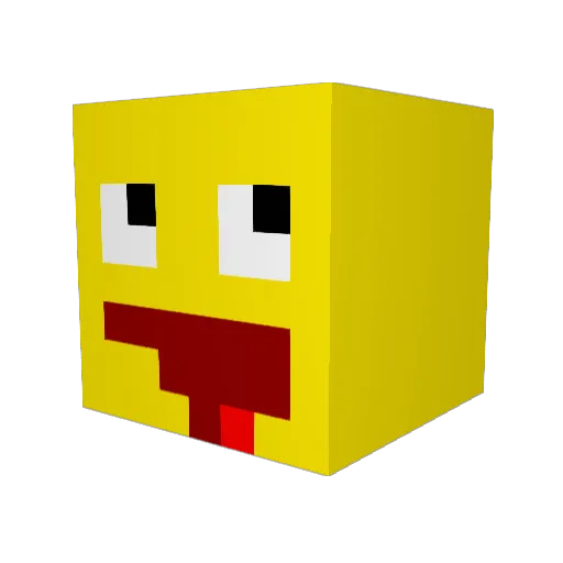 akceloulou Minecraft avatar head, 3D render