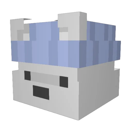 akcjsbfifb Minecraft avatar head, 3D render