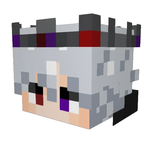 akdx Minecraft avatar head, 3D render