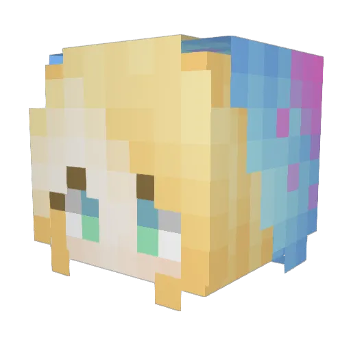 ake66 Minecraft avatar head, 3D render
