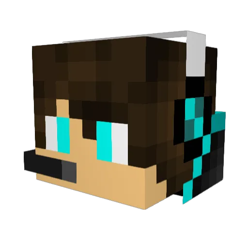 ake_537 Minecraft avatar head, 3D render