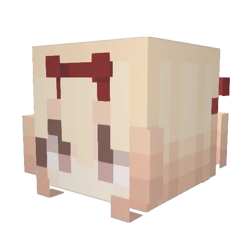 akehoshikanade Minecraft avatar head, 3D render