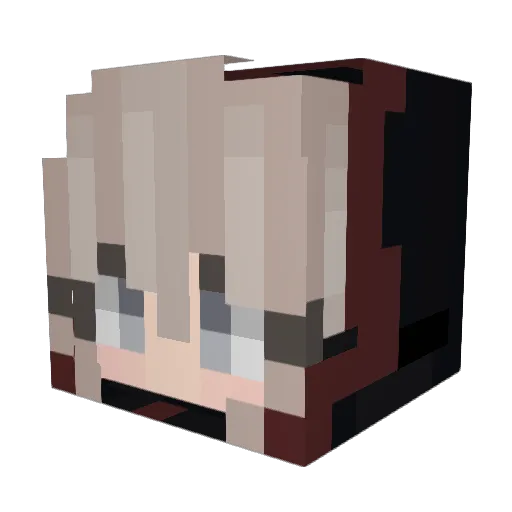 akeno___ Minecraft avatar head, 3D render