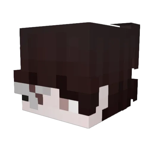 akenxwc Minecraft avatar head, 3D render