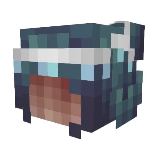 akeoki Minecraft avatar head, 3D render