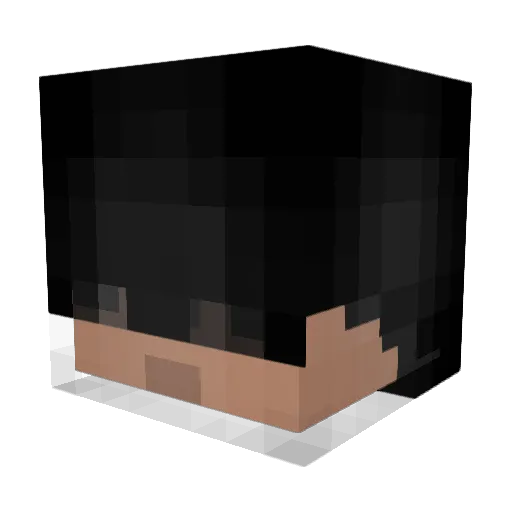 akesako Minecraft avatar head, 3D render