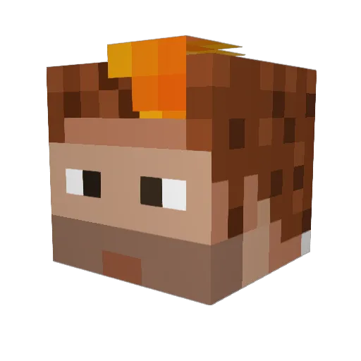 akesita Minecraft avatar head, 3D render