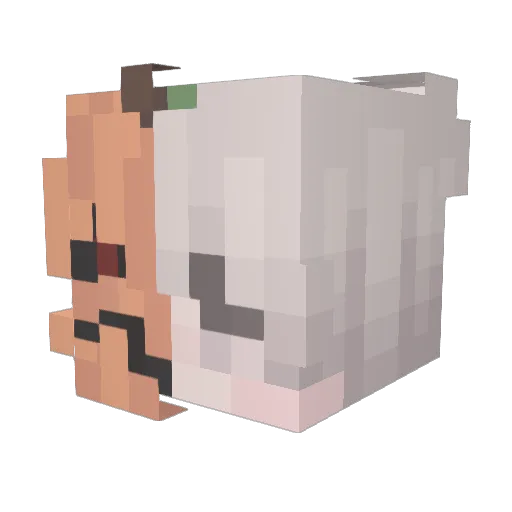 aketaa Minecraft avatar head, 3D render
