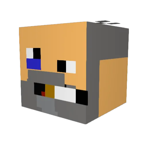 akewman Minecraft avatar head, 3D render