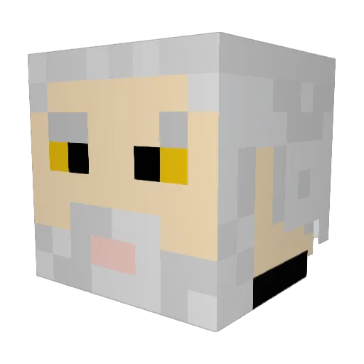 akffries Minecraft avatar head, 3D render