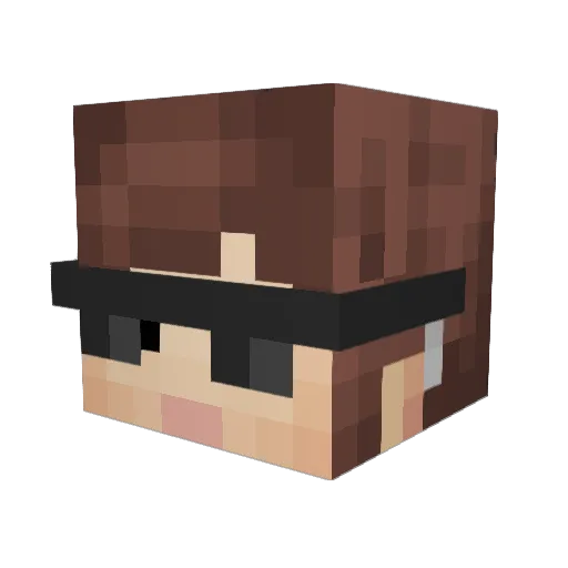 akhilbhas Minecraft avatar head, 3D render