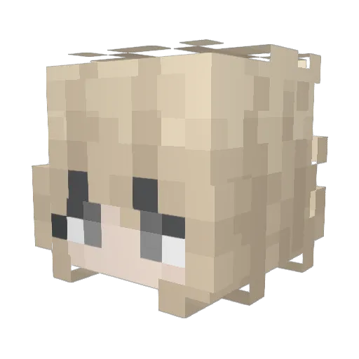 akhuykhti Minecraft avatar head, 3D render