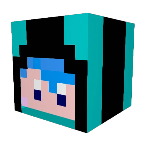 aki0205 Minecraft avatar head, 3D render