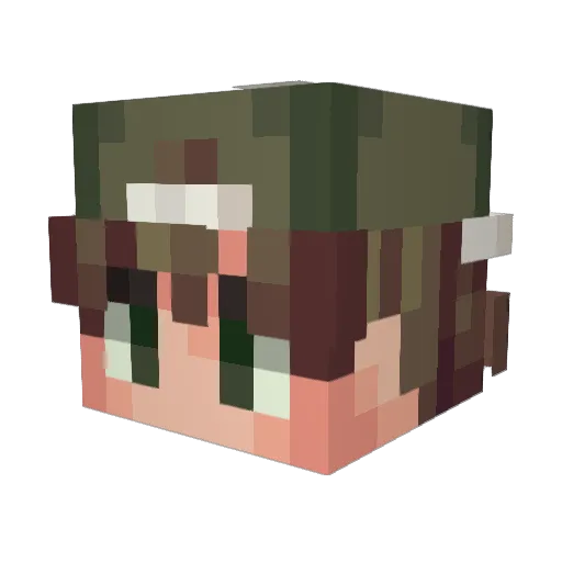 aki12317 Minecraft avatar head, 3D render