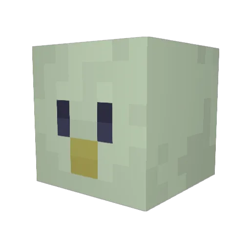 aki_a0623 Minecraft avatar head, 3D render