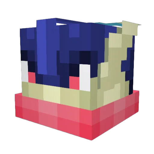 aki_aki_ Minecraft avatar head, 3D render