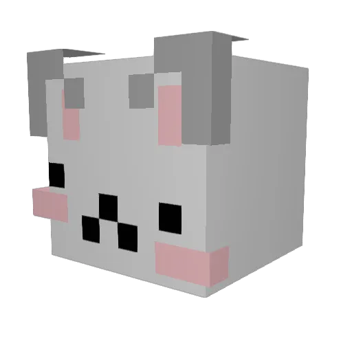 akidama Minecraft avatar head, 3D render