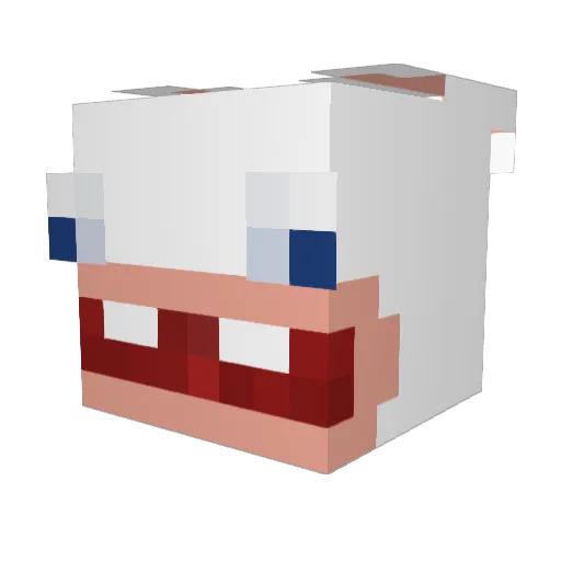 akiethii Minecraft avatar head, 3D render