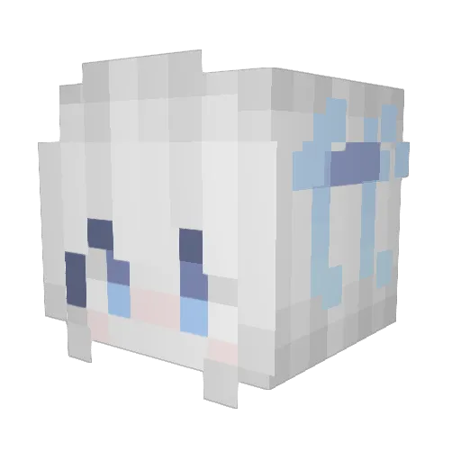 akifeather Minecraft avatar head, 3D render